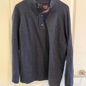 UNTUCKit Men's Buttoned Navy Sweater